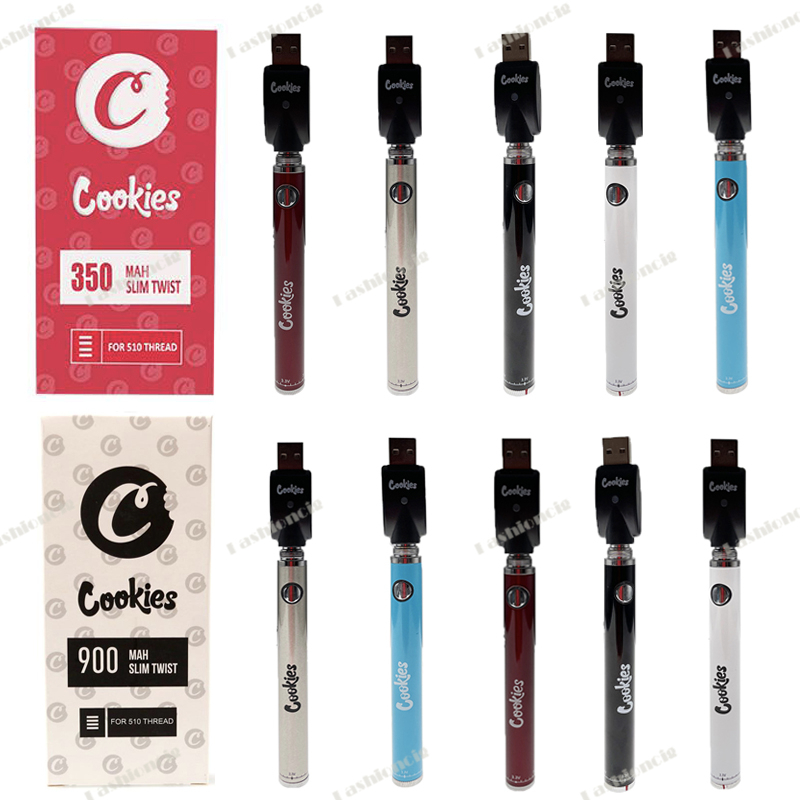 Cookies SF Slim Twist Battery 350mAh 900mAh Bottom Spinner 3.3-4.8V Preheat VV Cartridge Vape Pen for EGO 510 Thread Tanks
Cookies SF Slim Twist Battery 350mAh 900mAh Bottom Spinner 3.3-4.8V Preheat VV Cartridge Vape Pen for EGO 510 Thread Tanks