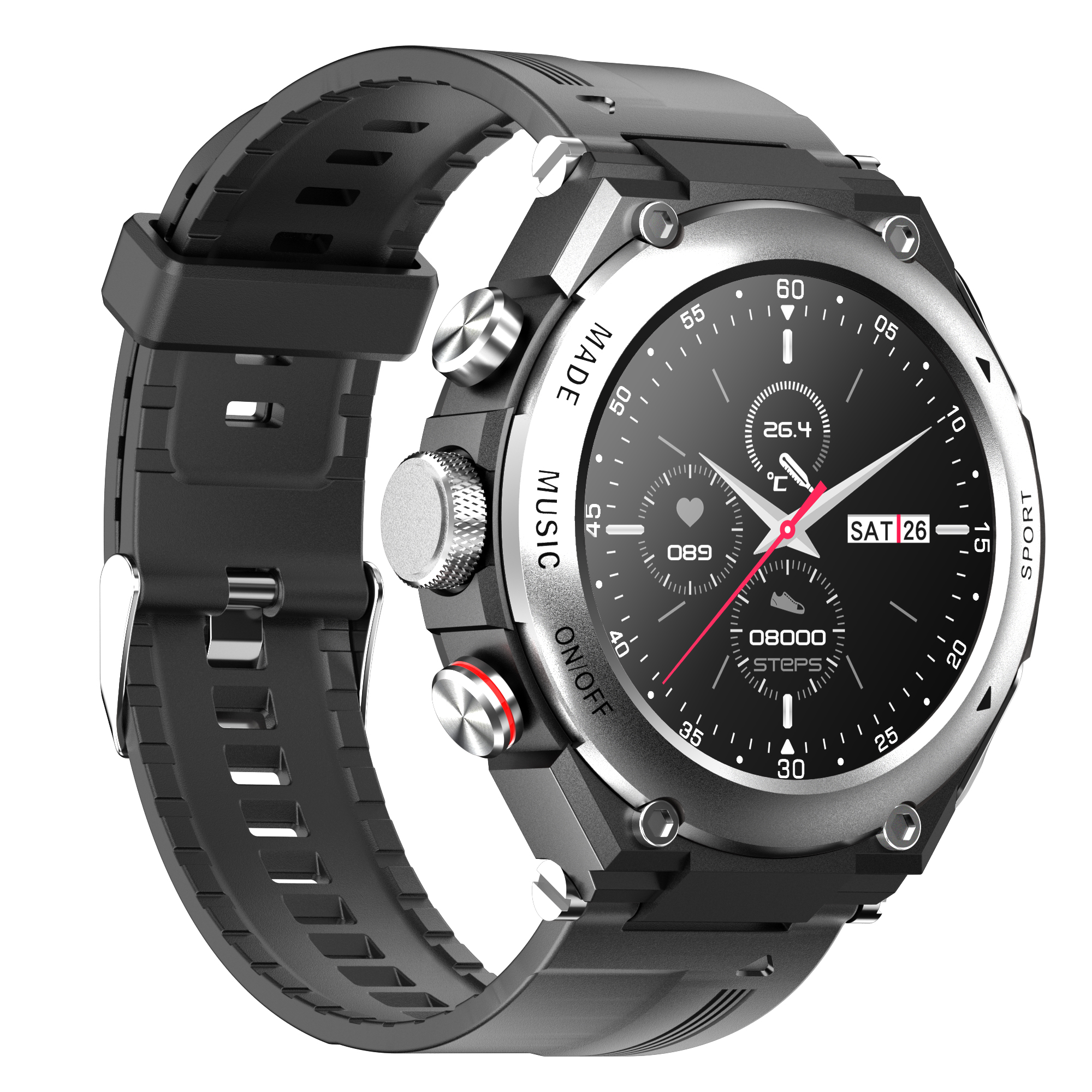 World First Thermometer Smart Watch Earbuds Earphones Mp3 Bluetooth Call Waterproof Smartwatches Heart Rate Blood Pressure Oxygen Monitoring Reloj Int