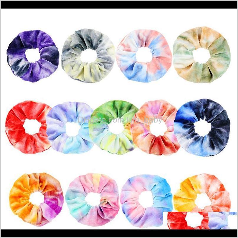 9 Colors Ins Velvet Hair Scrunchies Tie Dye Hair Band Stretchy Rainbow Hairbands Women Loop Holder Girls Hair Accessories Tjjqa Y7Yfd от DHgate WW
