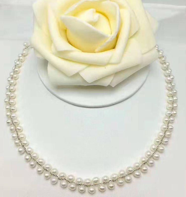 Chains Artificial Farming Real Pearl Necklace Freshwater Fairy Style S925 Silver Hand-Woven Adjustable Length
Chains Artificial Farming Real Pearl Necklace Freshwater Fairy Style S925 Silver Hand-Woven Adjustable Length