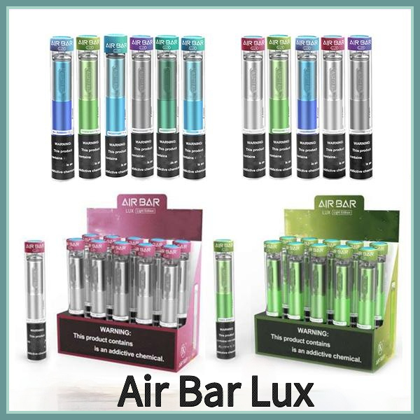 Newest Air Bar Lux Disposable Vape e cigarette Kit Device Built-in 500mah Battery 2.7ml 1000 puffs Dab Pen wholesale ecigs
Newest Air Bar Lux Disposable Vape e cigarette Kit Device Built-in 500mah Battery 2.7ml 1000 puffs Dab Pen wholesale ecigs
