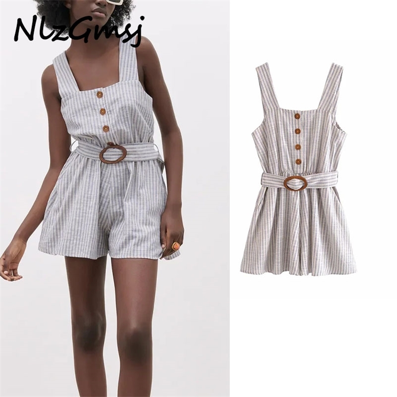Playsuit Women Striped sleeveless Spaghetti Strap Bodysuit Ladies Summer Rompers 04 210628, As picture
Playsuit Women Striped sleeveless Spaghetti Strap Bodysuit Ladies Summer Rompers 04 210628, As picture
