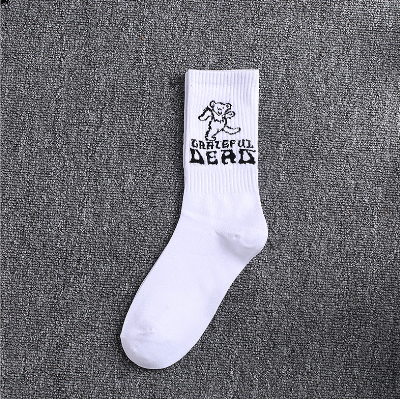 Ader error world Black white socks Men's and Women's Breathable Skateboard Street Dance Casual Harajuku Socks
