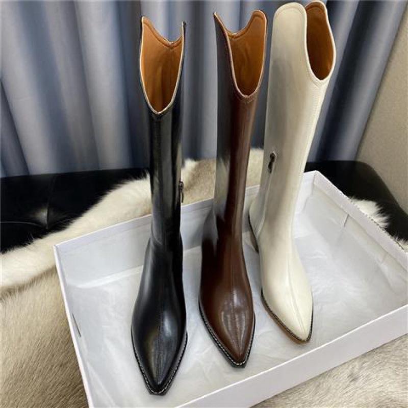 Boots Western Cowboy Boot Women's High Heel Pointed Toe Knight Leg