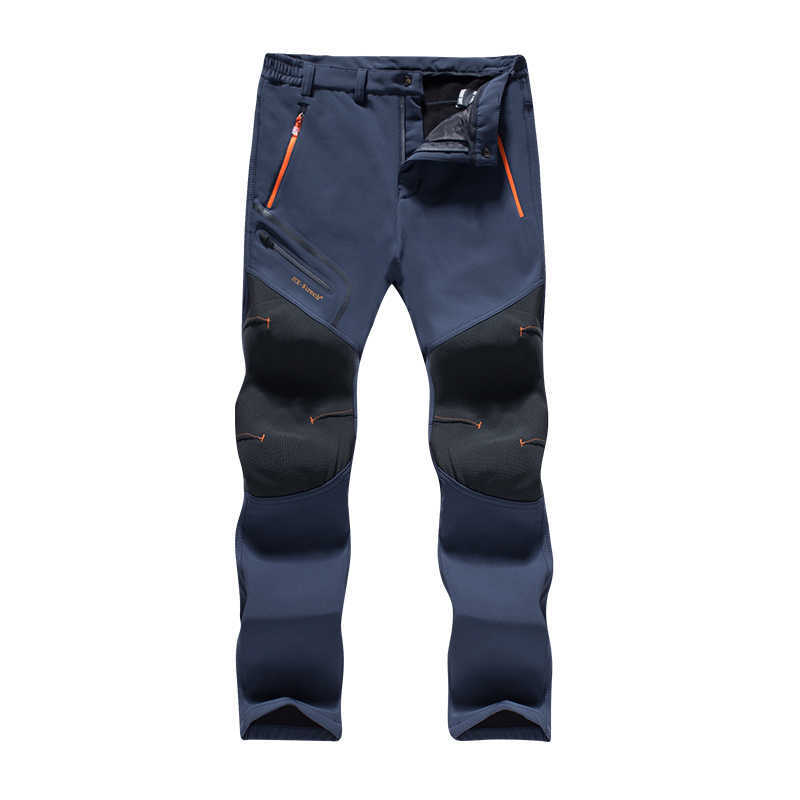 Autumn Winter Men Outdoor Pants Plus Size Fleece Warm Waterproof Windproof Breathable Trousers Sports Hiking Cargo Pants Men 6XL 210930