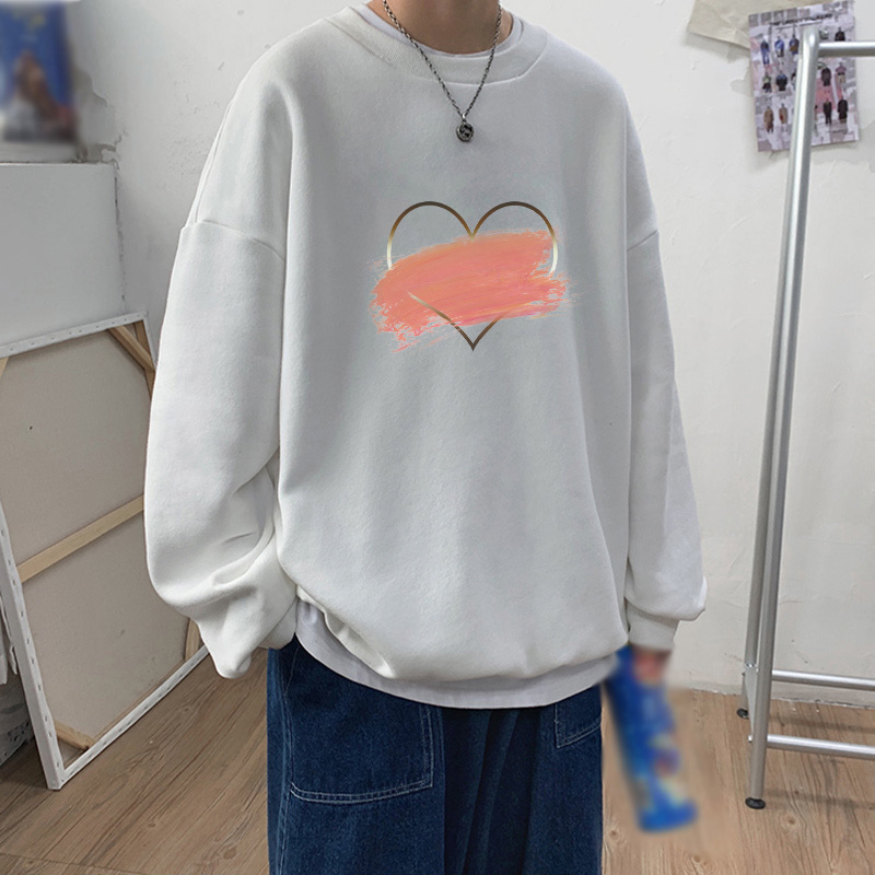 Heart Print Drop-shoulder Loose Women Sweatshirt Oversized O-neck Long Sleeve Casual Pullover Sweatshirts For Girls Spring 210518, Light gray
Heart Print Drop-shoulder Loose Women Sweatshirt Oversized O-neck Long Sleeve Casual Pullover Sweatshirts For Girls Spring 210518, Light gray