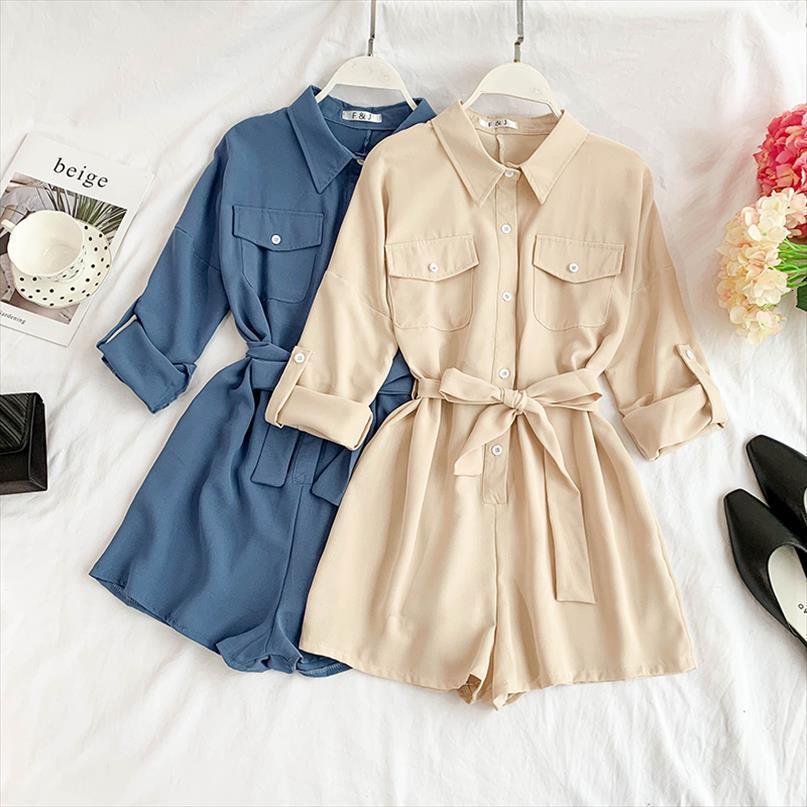 korean sweet preppy stylw playsuits women jumpsuit turn down collar pockets short sleeve bodaysuits lacing bow slim jumpsuits, Black;white
korean sweet preppy stylw playsuits women jumpsuit turn down collar pockets short sleeve bodaysuits lacing bow slim jumpsuits, Black;white