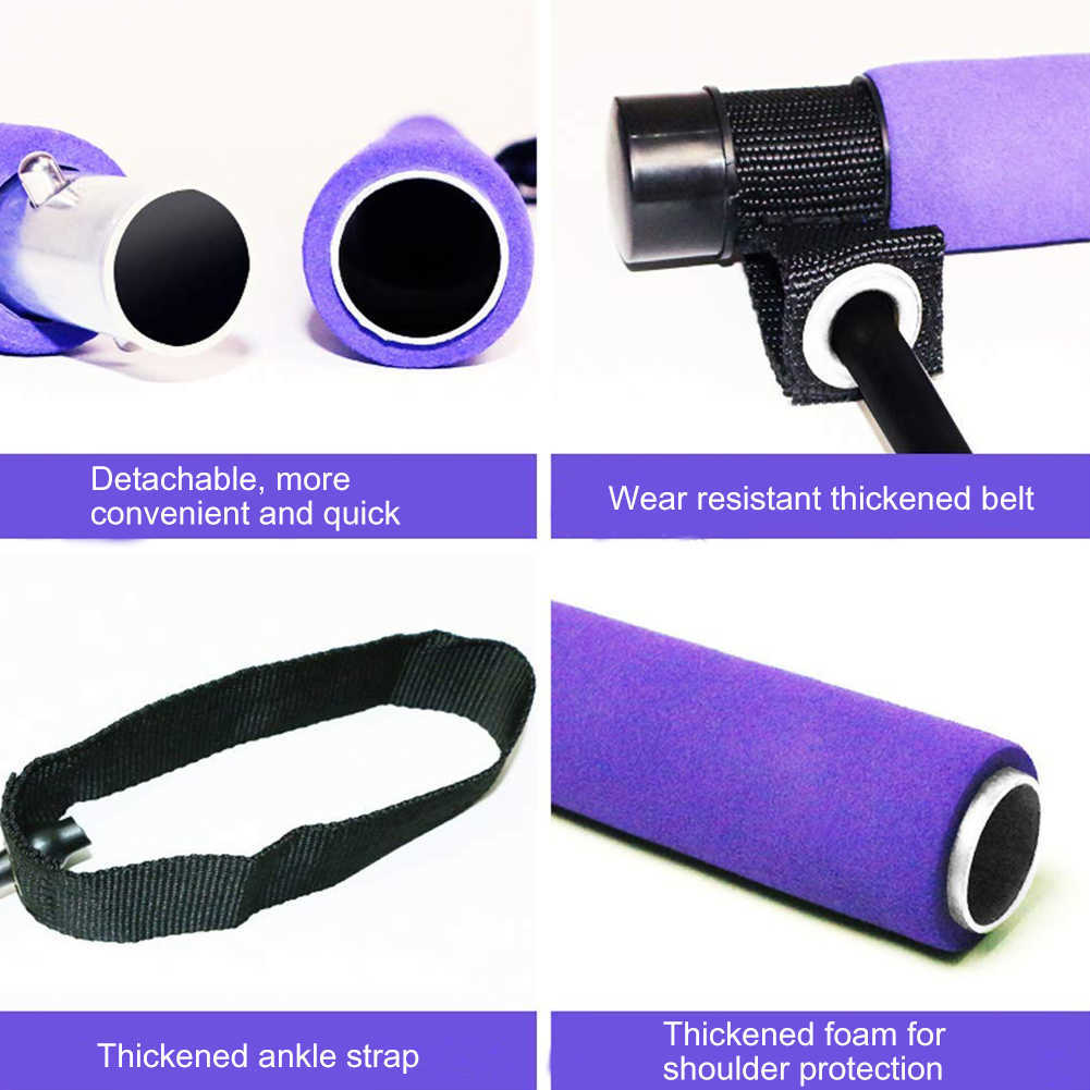 Multi-functional Stick with Resistance Band Yoga Pull Rods Pilates Bar for Gym Fitness Body Building Workout Exercise 210624