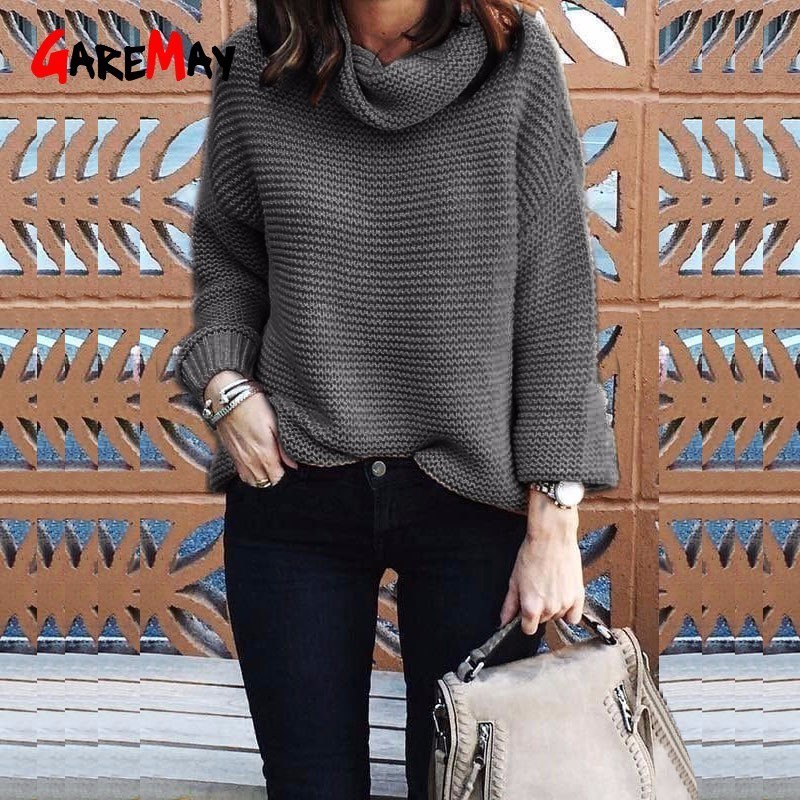 Women's Jumper Turtleneck Sweater Female For Women Warm Coarse Pullover Thick Winter Knitted Oversized 210428