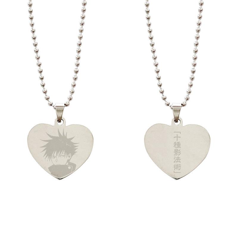 Pendant Necklaces Japanese Anime Jujutsu Kaisen Accessories Figue Gojo Satoru Heart Alloy Chains For Men Women Wholesale, Silver
Pendant Necklaces Japanese Anime Jujutsu Kaisen Accessories Figue Gojo Satoru Heart Alloy Chains For Men Women Wholesale, Silver