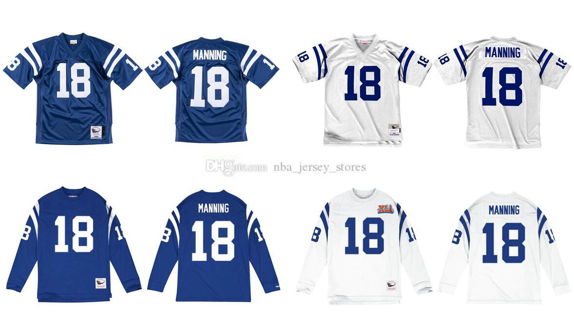 Stitched football Jersey 18 Peyton Manning 1998 Mitchell & Ness retro Rugby jerseys Men Women Youth S-6XL
Stitched football Jersey 18 Peyton Manning 1998 Mitchell & Ness retro Rugby jerseys Men Women Youth S-6XL