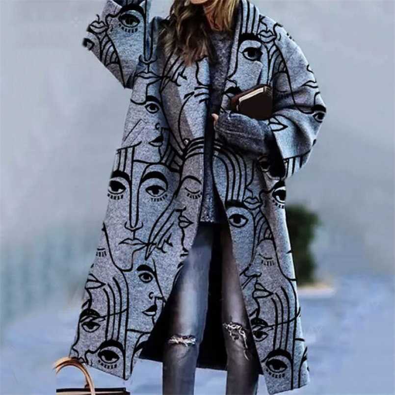 Winter Print Warm Woolen Coat Ladies Fashion Streetwear Jacket Autumn Women Loose Stitching Plaid Long-sleeve Lapel Jacket 211110, Green
Winter Print Warm Woolen Coat Ladies Fashion Streetwear Jacket Autumn Women Loose Stitching Plaid Long-sleeve Lapel Jacket 211110, Green