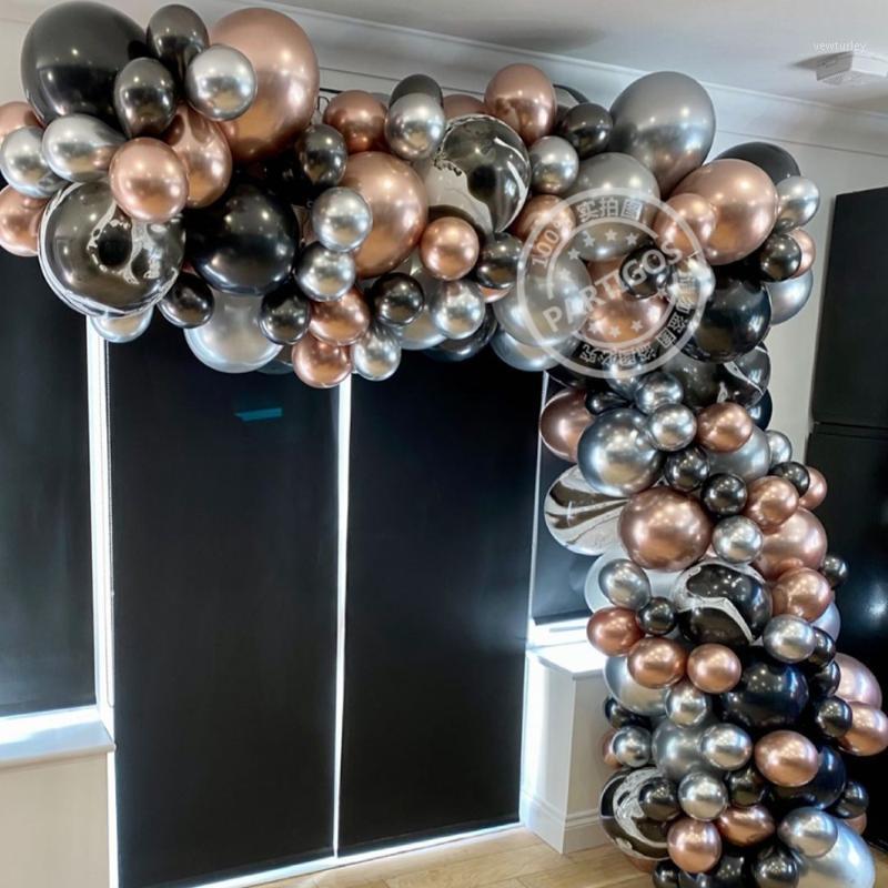 Party Decoration 122pcs/set Black Agate Latex Balloons Chrome Metallic Rose Gold Silver Balloon Garland Arch For Wedding Kids Birthday
Party Decoration 122pcs/set Black Agate Latex Balloons Chrome Metallic Rose Gold Silver Balloon Garland Arch For Wedding Kids Birthday