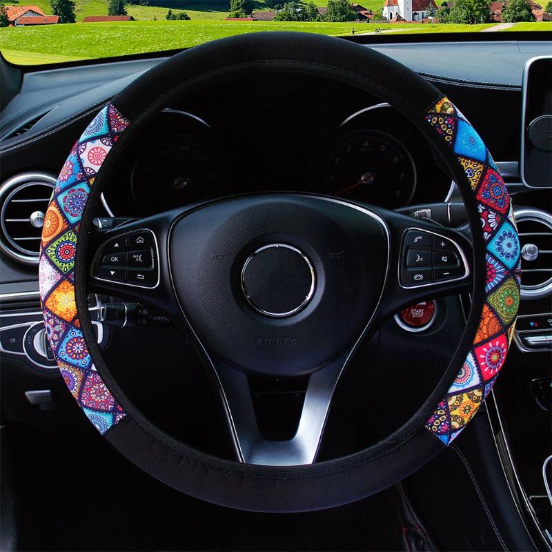 Steering Wheel Covers Elastic Car Cover Ethnic Style Print Anti-slip Styling Steering-wheel Interior Accessories
Steering Wheel Covers Elastic Car Cover Ethnic Style Print Anti-slip Styling Steering-wheel Interior Accessories