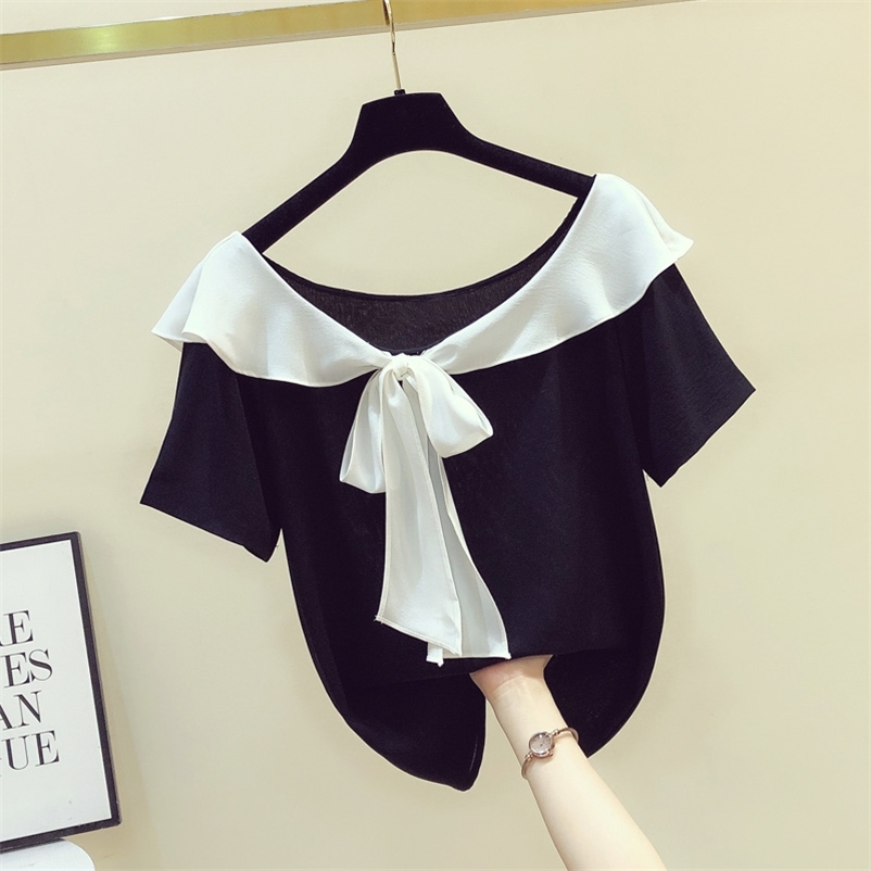 Summer Women Bow Chiffon Shirt Blouse Short Sleeves Shirts Tops Ladies Blouuse Blusas A3325 210519, Beige
Summer Women Bow Chiffon Shirt Blouse Short Sleeves Shirts Tops Ladies Blouuse Blusas A3325 210519, Beige