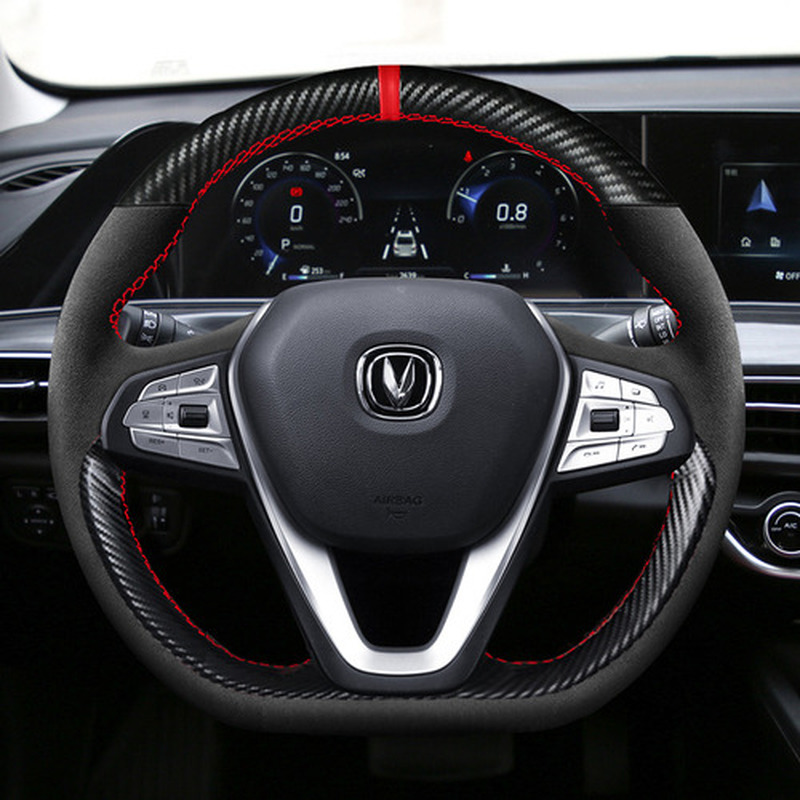 DIY customized leather carbon fiber interior special steering wheel cover For Changan EADO Ruicheng CC CS35 CS55 PLUS / UNI-T car accessories
DIY customized leather carbon fiber interior special steering wheel cover For Changan EADO Ruicheng CC CS35 CS55 PLUS / UNI-T car accessories