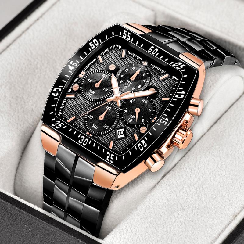 Wristwatches Reloj Hombre WWOOR 2021 Mens Watches Black Stainless Steel Sports Chronograph Luxury Quartz Wristwatch Waterproof Clock Male, White black black
Wristwatches Reloj Hombre WWOOR 2021 Mens Watches Black Stainless Steel Sports Chronograph Luxury Quartz Wristwatch Waterproof Clock Male, White black black