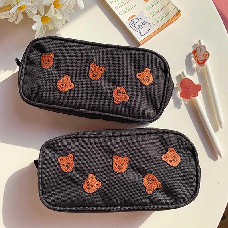 Kawaii Cartoon Bear Embroidery Pencil Bag Student Large Capacity Handbag Cosmetic Storage Korean Stationery School Supplies Bags
Kawaii Cartoon Bear Embroidery Pencil Bag Student Large Capacity Handbag Cosmetic Storage Korean Stationery School Supplies Bags