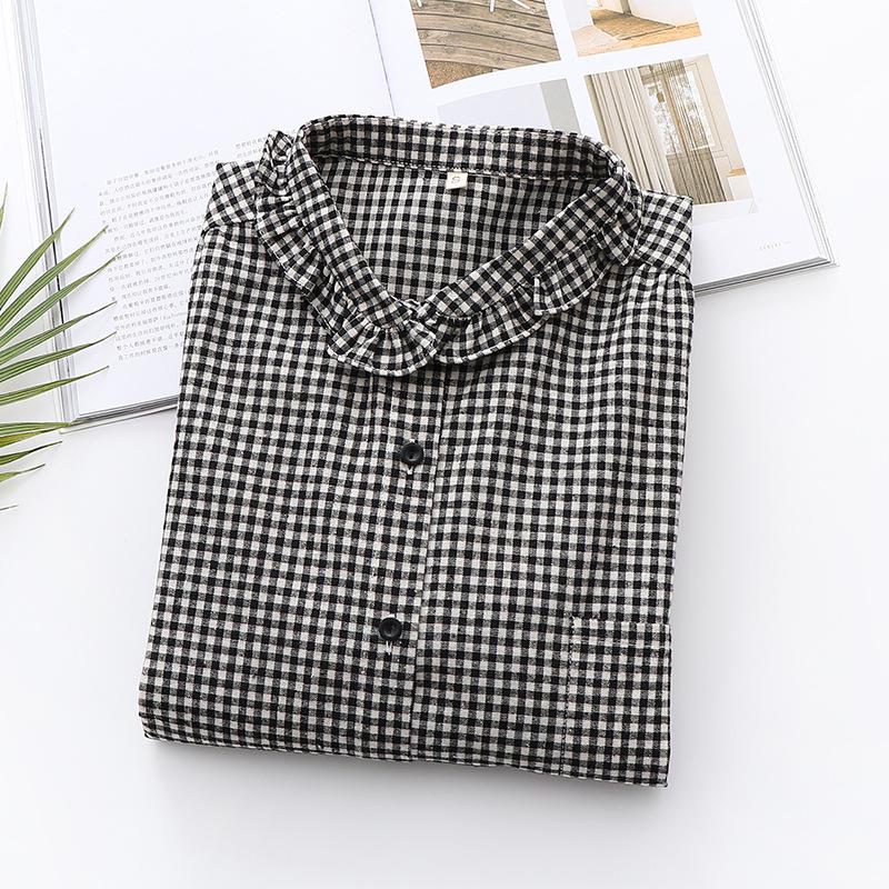 Women' Blouses & Shirts 2021 Korean Clothing Women Vintage Ruffled Collar Design Preppy Style Plain Shirt Blouse Casual Long Sleeve Tops, Plaid
Women' Blouses & Shirts 2021 Korean Clothing Women Vintage Ruffled Collar Design Preppy Style Plain Shirt Blouse Casual Long Sleeve Tops, Plaid