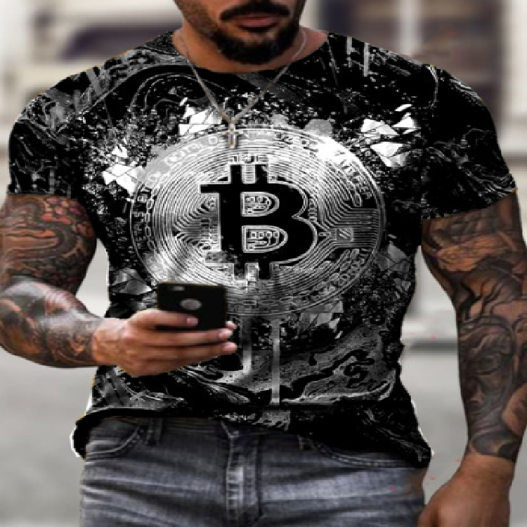 Coin pattern men's 3D T-shirt graphic optical illusion short sleeve party top street punk goth crew neck summer, Green
Coin pattern men's 3D T-shirt graphic optical illusion short sleeve party top street punk goth crew neck summer, Green