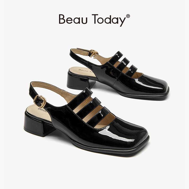 Dress Shoes BeauToday Mary Janes Women Patent Leather Square Toe Multi-Belt Mid Heel Pumps Slingback Metal Buckle Lolita Female 31205, Black
Dress Shoes BeauToday Mary Janes Women Patent Leather Square Toe Multi-Belt Mid Heel Pumps Slingback Metal Buckle Lolita Female 31205, Black