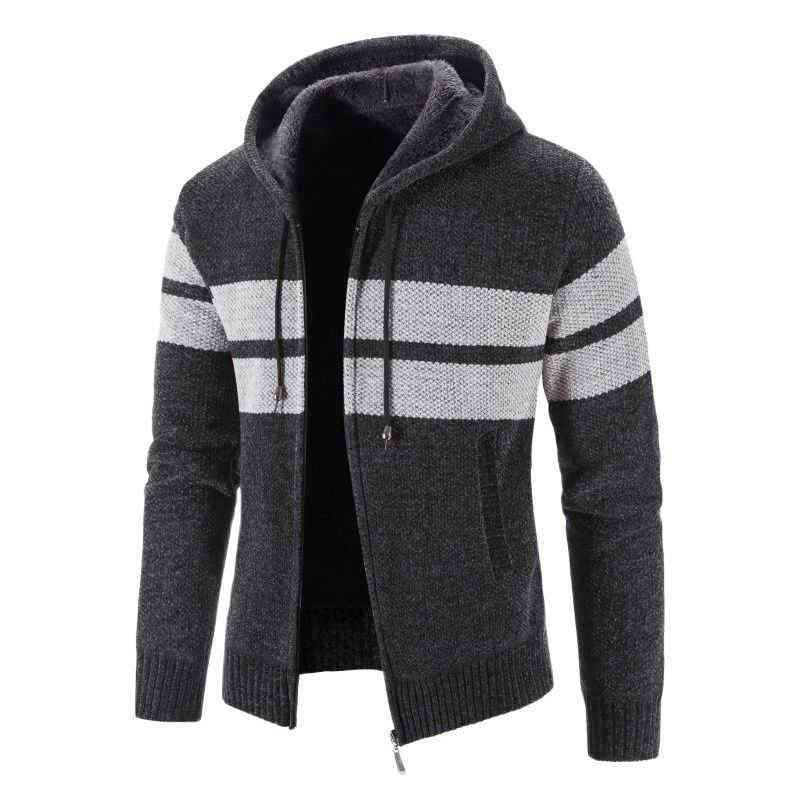 Cardigan Men Hooded Fleece Sweater Outwear Winter Warm Coat Casual Stripe s Knitted Coats, Navy
Cardigan Men Hooded Fleece Sweater Outwear Winter Warm Coat Casual Stripe s Knitted Coats, Navy