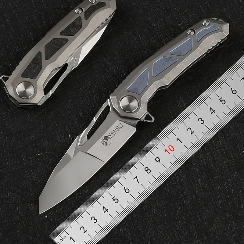 VENOM custom folding knife NIGHTMARE titanium carbon fibre handle m390 blade pocket EDC outdoor tactical survival knives camping hunting Sel
VENOM custom folding knife NIGHTMARE titanium carbon fibre handle m390 blade pocket EDC outdoor tactical survival knives camping hunting Sel