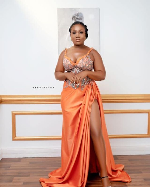 2022 Plus Size Arabic Aso Ebi Orange Lace Beaded Prom Dresses High Split Sexy Evening Formal Party Second Reception Bridesmid Birthday Gowns Dress ZJ2