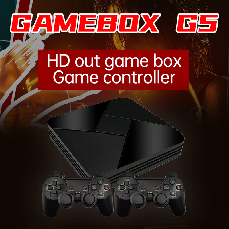 POWKIDDY Game Box G5 Nostalgic host S905L WiFi 4K HD Super Console X 50+ Emulator 40000+ Games Retro TV Video Player For PS1/N64/DC