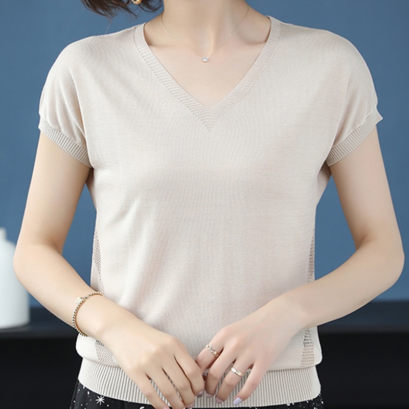 Blouses Top Femme Knit Tops Women Short Sleeve Blouse Women Blusas Mujer De Moda Verano V-Neck Knitted Blouse Shirt E813 210602, Purple
Blouses Top Femme Knit Tops Women Short Sleeve Blouse Women Blusas Mujer De Moda Verano V-Neck Knitted Blouse Shirt E813 210602, Purple