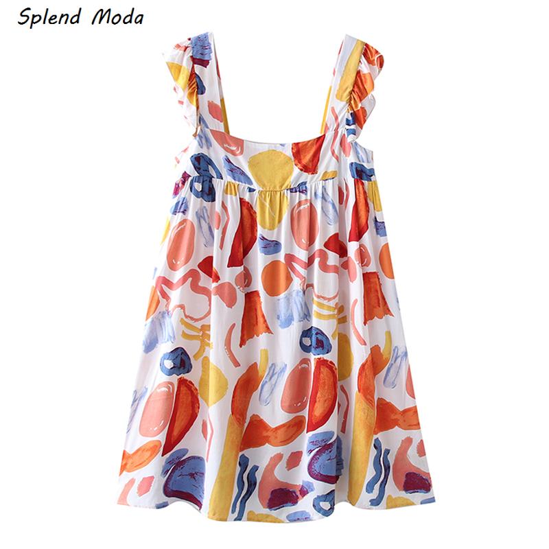 Casual Dresses Splend Moda 2021 Summer Women Seaside Holiday Graffiti Print Ruffles A-Line Sling Mini Dress Female Fashion Vestido, Xc0349
Casual Dresses Splend Moda 2021 Summer Women Seaside Holiday Graffiti Print Ruffles A-Line Sling Mini Dress Female Fashion Vestido, Xc0349