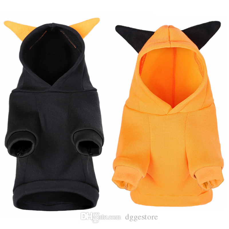 Dog Apparel Halloween Dogs Costume Puppy Hoodies Pumpkin Doggie Winter Clothes Sweatshirt Pet Hooded Coat Cat Jackets Devil Role Play Clothing Small A