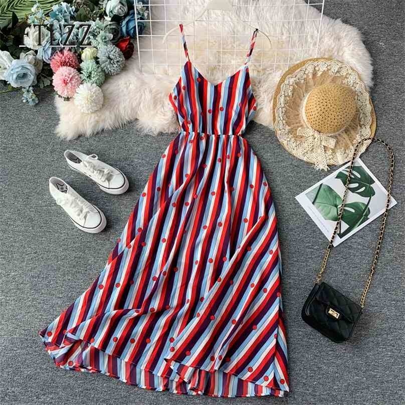 Women Casual Patchwork Stripe Dress Vestidos Sexy V-neck Backless Midi Dresses Ladies Beach Wear Spaghetti Long Robe 210525
Women Casual Patchwork Stripe Dress Vestidos Sexy V-neck Backless Midi Dresses Ladies Beach Wear Spaghetti Long Robe 210525