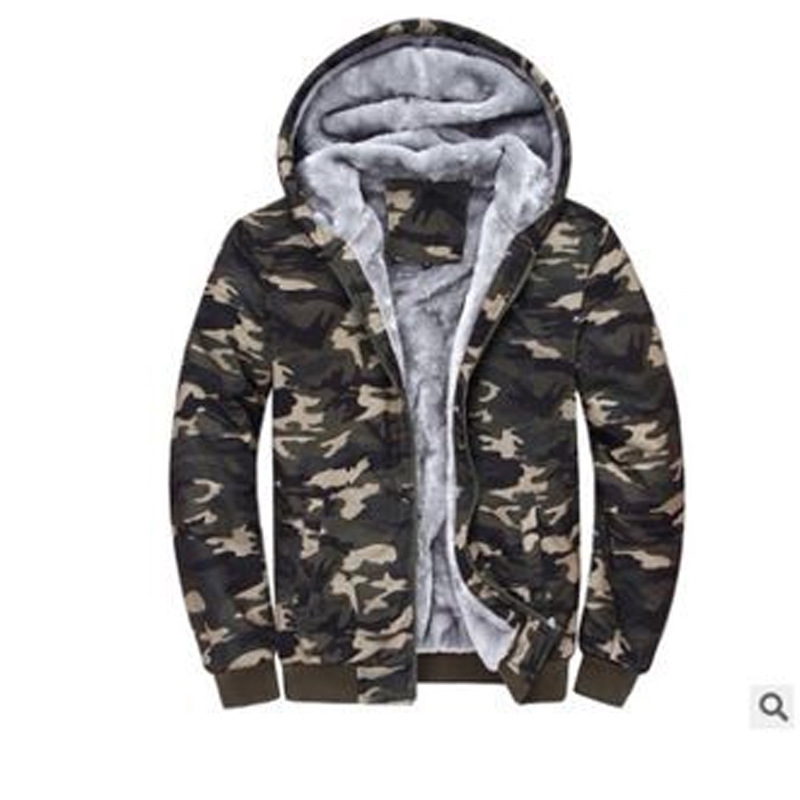 Winter hooded camouflage sweater, extra large, fashionable men' coat, thickened warm wool collar Hoodie, Color fan
Winter hooded camouflage sweater, extra large, fashionable men' coat, thickened warm wool collar Hoodie, Color fan