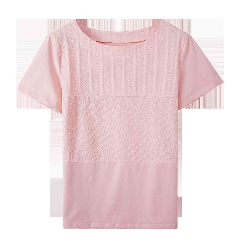 Summer Short Sleeve Blusas Mujer De Moda Floral Womens Tops White Blouse Ladies Round Collar Lace Shirts Plus Size 8586 50 210510