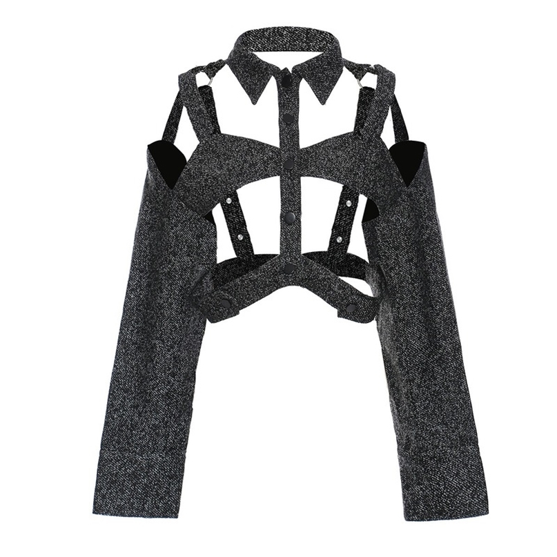 Spring Chic Hollow Out Design Woman Jacket Turn Down Collar Coat Women Fashion Single Breasted Long Sleeve Tops 210519, Black
Spring Chic Hollow Out Design Woman Jacket Turn Down Collar Coat Women Fashion Single Breasted Long Sleeve Tops 210519, Black