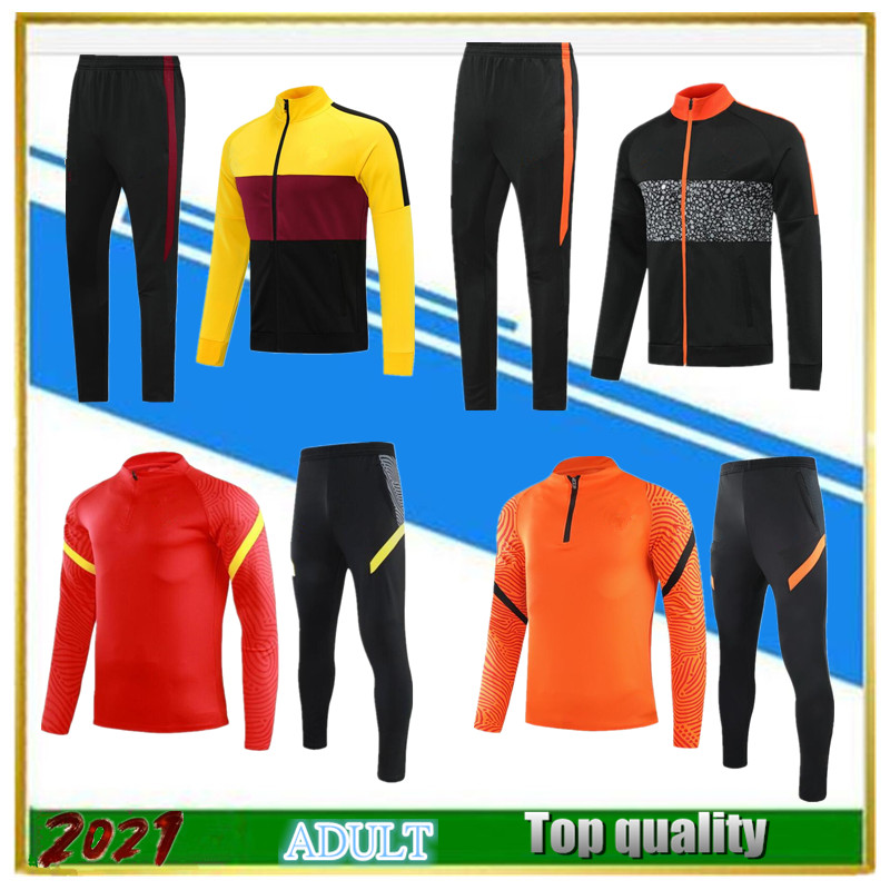 2021 men Football jacket set soccer jersey tracksuit kits Survetement 20/21 DZEKO TOTTI ZANIOLO KLUIVERT abbigliamento sportivo training suit, Black
2021 men Football jacket set soccer jersey tracksuit kits Survetement 20/21 DZEKO TOTTI ZANIOLO KLUIVERT abbigliamento sportivo training suit, Black