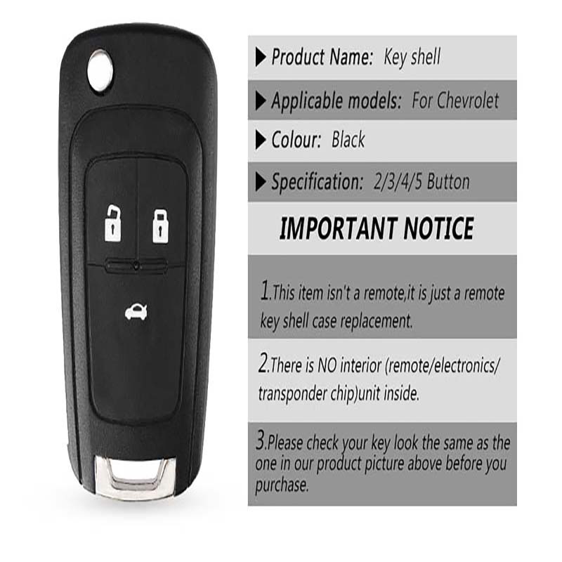 Car Key Case Flip Folding Remote For Chevrolet Cruze Epica Lova Camaro Impala Aveo 2010 2011 2012 2013 HU100 Blade Smart Keys Fob Shell Cases
