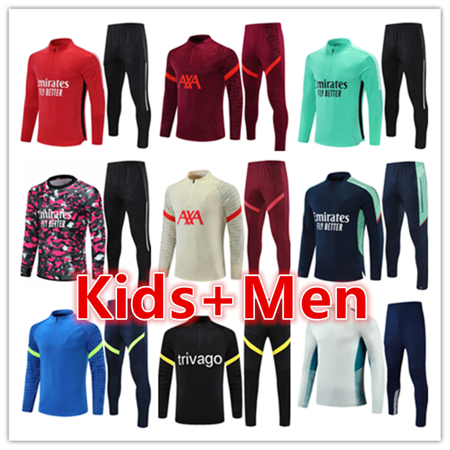 mens + kids football tracksuits training suit jerseys sets 2021 2022 men soccer tracksuit jacket jogging kit survetement foot chandal tuta, 18
mens + kids football tracksuits training suit jerseys sets 2021 2022 men soccer tracksuit jacket jogging kit survetement foot chandal tuta, 18
