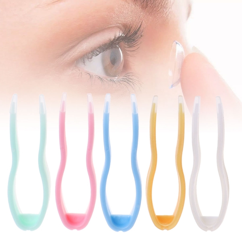 Contact Lens Pincet Care Travel Clip Remover Tool Tips Random Color Kit 40JA