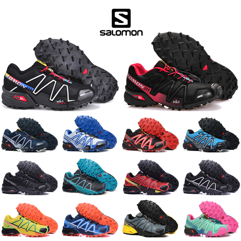 

Top Quality Salomon Speed Cross Running Shoes 4 CS SpeedCross 3 Runner IV Triple Black Pink Outdoor Trainers Men Sports Sneakers chaussures zapatos Jogging, #8