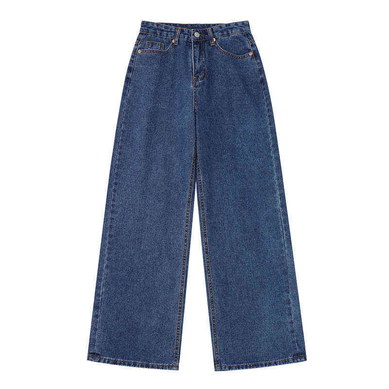 Women's Jeans Wide Leg Casual Streetwear Femme High Waist Trouser Vintage Baggy Jeans Fashion Straight Mom Denim Pants 211111
