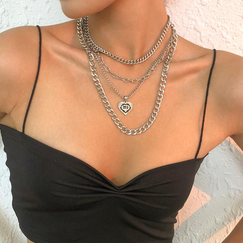 Pendant Necklaces Lalynnly Fashion Geometry Heart Choker Necklace Personalized Love Multilayer Girlfriend Gift N8651
Pendant Necklaces Lalynnly Fashion Geometry Heart Choker Necklace Personalized Love Multilayer Girlfriend Gift N8651