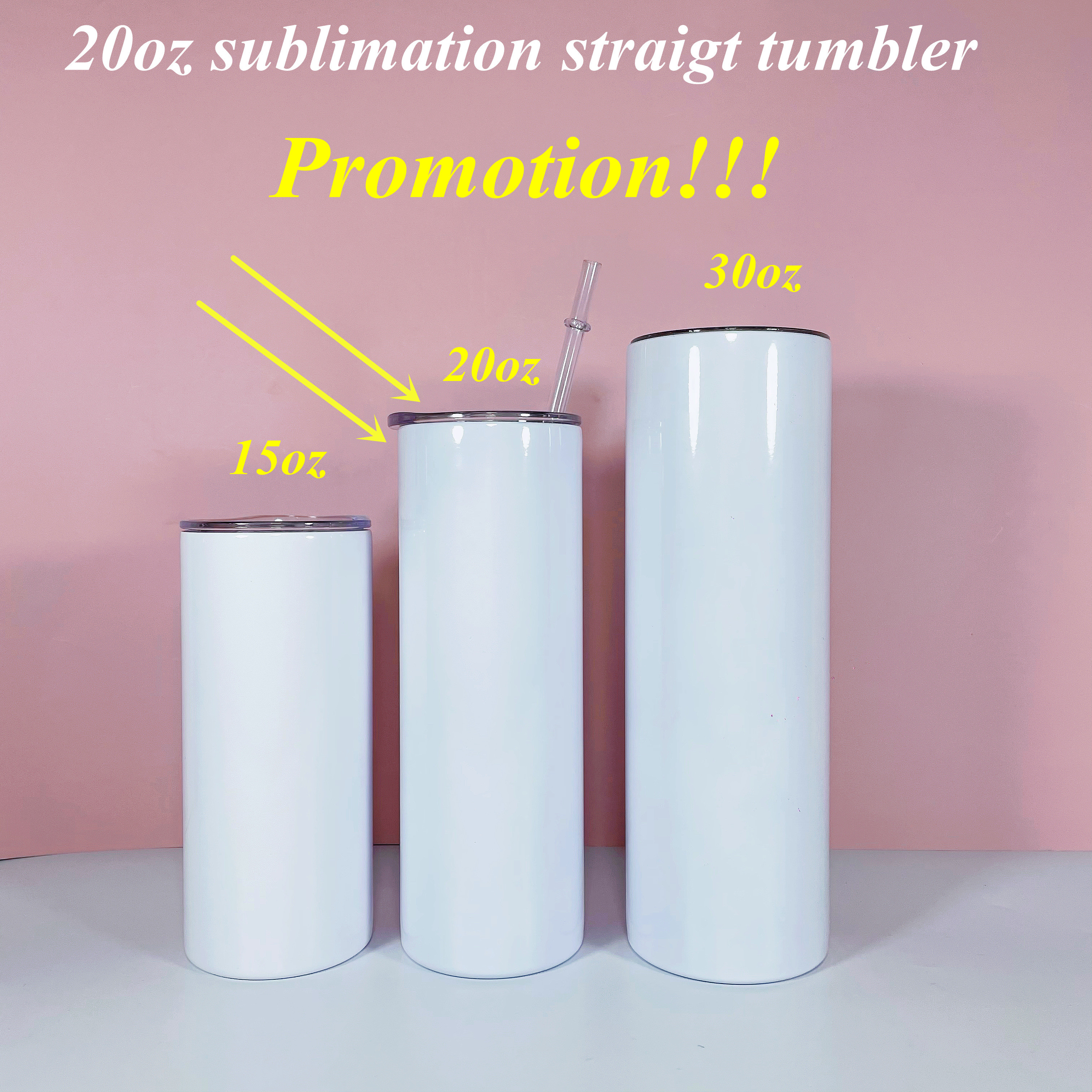 Local Warehouse!!20oz sublimation skinny straight tumbler blank white stainless steel tumblers seamless water bottle with straw and lids(50pcs)
Local Warehouse!!20oz sublimation skinny straight tumbler blank white stainless steel tumblers seamless water bottle with straw and lids(50pcs)