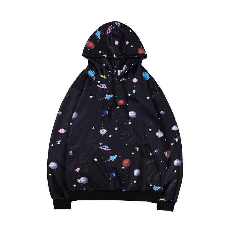 2020 spring and autumn men's colorful all over planet 3D digital printing long sleeve Hooded Sweater loose coat, Black
2020 spring and autumn men's colorful all over planet 3D digital printing long sleeve Hooded Sweater loose coat, Black