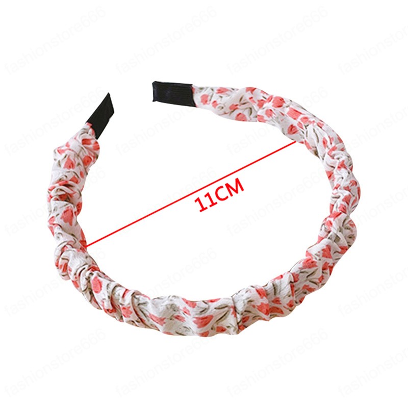 Women Floral Print Headband Plastic Headwear Hair Accessories Female Sweet Fashion Hair Hoop Hairband