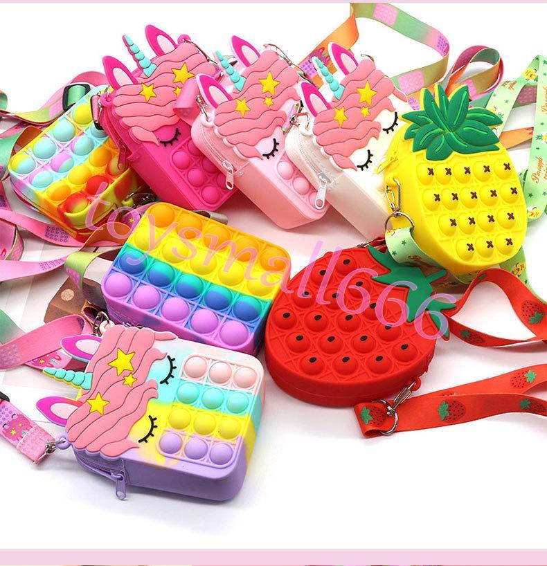 Cute Unicorn Simple Dimple Messenger Bag Fidget Toys Push Bubble Anti-stress Children's Toy Pop Keychain Wallet FY2915
Cute Unicorn Simple Dimple Messenger Bag Fidget Toys Push Bubble Anti-stress Children's Toy Pop Keychain Wallet FY2915