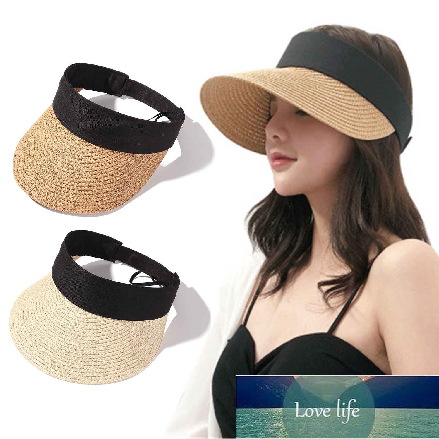 Women Summer Panama Straw Hat Empty Top Sun Visor Foldable Wide Brim Magic Tape Roll-up Beach Hat Outdoor Sports Protection Cap Factory price expert design Quality, As pic
Women Summer Panama Straw Hat Empty Top Sun Visor Foldable Wide Brim Magic Tape Roll-up Beach Hat Outdoor Sports Protection Cap Factory price expert design Quality, As pic