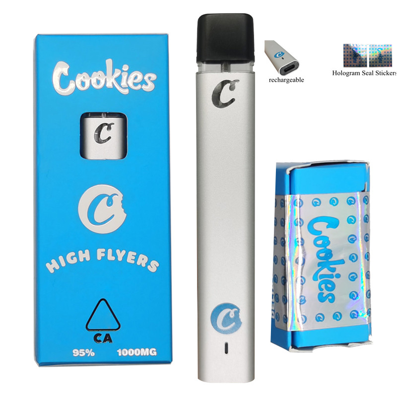 1ML Cookies Vape Pen Disposable E-cigarette Kits Device Delta 8 Thick Oil Pods High Flyers Packaging Carts Rechargable Starter Kit 240mah Battery Empty Vaporizer
1ML Cookies Vape Pen Disposable E-cigarette Kits Device Delta 8 Thick Oil Pods High Flyers Packaging Carts Rechargable Starter Kit 240mah Battery Empty Vaporizer