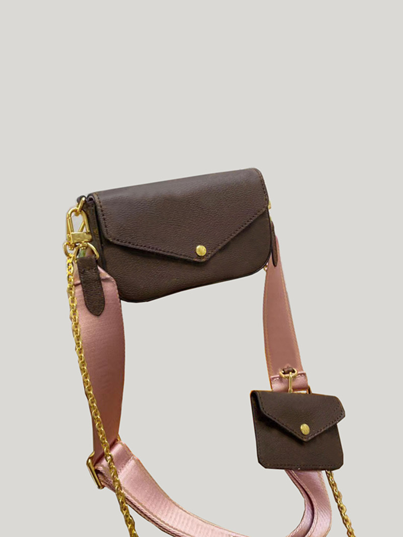 2021 ladies luxury designer two-piece shoulder bag three-color messenger belt classic printed letter handbag fashion wallet, Make up the freight
2021 ladies luxury designer two-piece shoulder bag three-color messenger belt classic printed letter handbag fashion wallet, Make up the freight